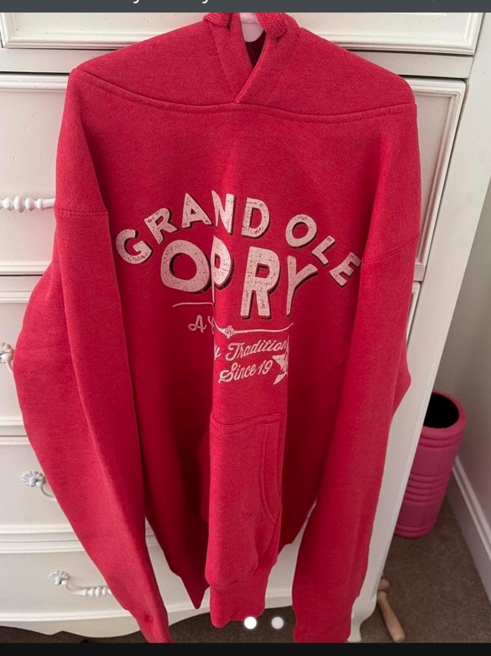 Artisan Red Hoodie with White Grand Ole Opry Logo